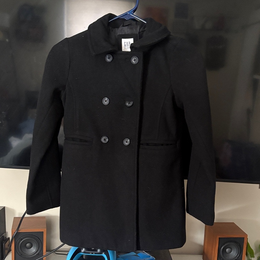 GAP Kids Classic Black Pea Coat